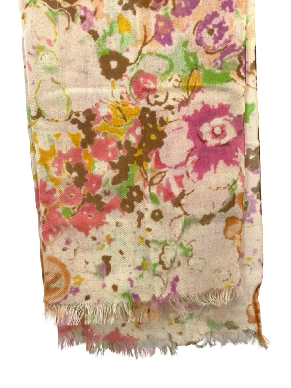 J. Crew Wool Floral Colorful Scarf Shawl Wrap